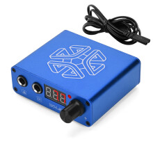 (Blue, UK Plug) LED Digital Display Tattoos Power Regulator Transformer Professional