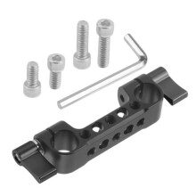 Leichter 15 Mm Doppel Stangen Klemm Schienen Block mit 1/4 Schrauben LöChern für DSLR Kamera Stangen Schulter StüTze für Follow Focus, A