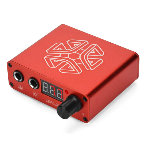 (Red, EU Plug) LED Digital Display Tattoos Power Regulator Transformer Professional 1