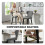 Homcom HOMCOM Bar Stools Set of 2, Dining Stools with Backrest, Footrest, Grey 5