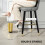 Homcom HOMCOM Bar Stools Set of 2, Dining Stools with Backrest, Footrest, Grey 7
