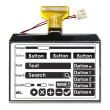 3.4inch 240x160 Dot Matrix LCD Display Serial Interface Black White Free Backlight Connector