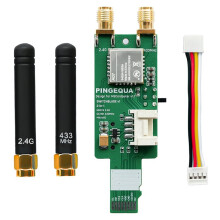 RF 3-in-1 Board for M5Stack Cardputer V1.1, NRF24L01+ PA/LNA & CC1101 Sub-GHz Transceiver with MicroSD Slot, Plug &