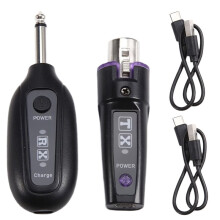 Draadloze UHF-Microfoonconverter, Dynamische Condensator, Oplaadbare Zender en Ontvanger voor Microfoon, Audiomixer, Gitaar