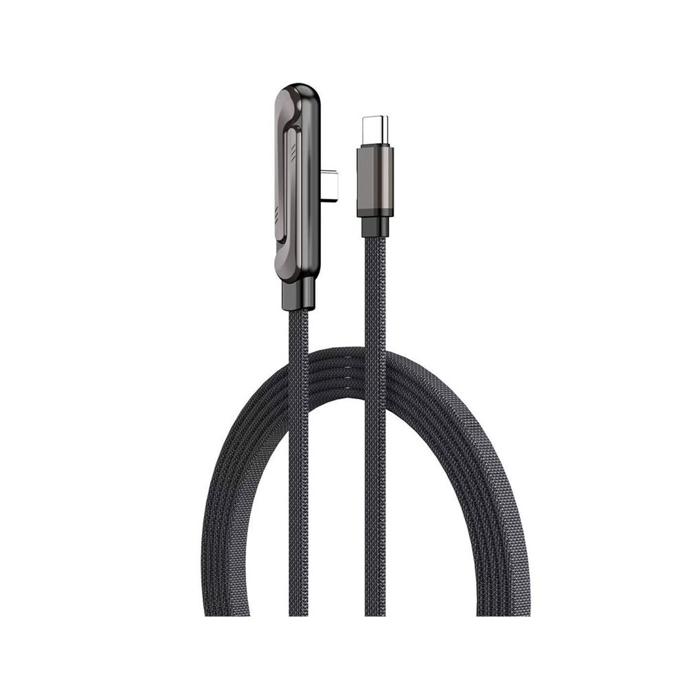 240W Braided Fast Charge Cable 90 Degree Type-C Cable Multi-Functional Charger Cord With Built-In Phone Stand 6032794202463