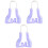 3Pièces Clip Pont Nez Violet En Silicone Durable Usage Féminin 2