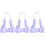 3Pièces Clip Pont Nez Violet En Silicone Durable Usage Féminin 3