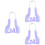 3Pièces Clip Pont Nez Violet En Silicone Durable Usage Féminin 5