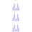 3Pièces Clip Pont Nez Violet En Silicone Durable Usage Féminin 7