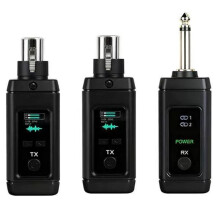 Wireless Microphone Transmitter Receiver System UHF XLR Adapter for Dynamic Microphone Guitar Audio Mixer PA System B