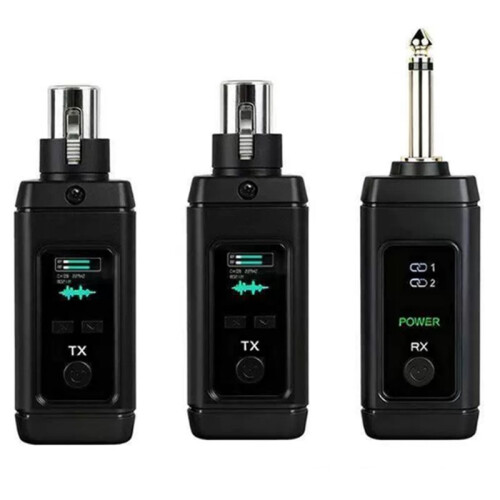 Wireless Microphone Transmitter Receiver System UHF XLR Adapter for Dynamic Microphone Guitar Audio Mixer PA System B 1