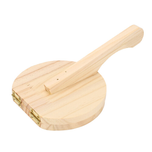 Wooden Tortilla Press with Ergonomic Handle, 200-265g 2