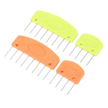 Knit Blocking Combs Set, Plastic & Steel, Orange & Yellow