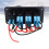 Panneau à bascule 3 interrupteurs 12V/24V avec USB 4,8 A bleu 9