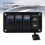 Panneau à bascule 3 interrupteurs 12V/24V avec USB 4,8 A bleu 7