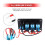 Panneau à bascule 3 interrupteurs 12V/24V avec USB 4,8 A bleu 14