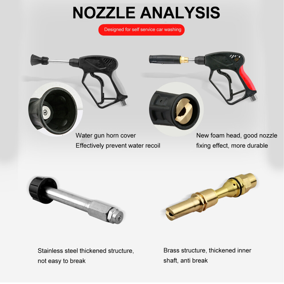 High Flow Pressure Washer Gun 5000 PSI 10.57 GPM