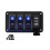 Panneau à bascule 3 interrupteurs 12V/24V avec USB 4,8 A bleu 4