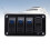 Panneau à bascule 3 interrupteurs 12V/24V avec USB 4,8 A bleu 13