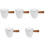 5Pièces Petit Distributeur Crème Verre Bois 5