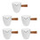 5Pièces Petit Distributeur Crème Verre Bois 8