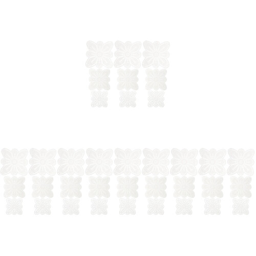 60Pièces Plaques Toile Plastique Blanches Pour DIY Variée 2
