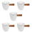 5Pièces Petit Distributeur Crème Verre Bois 10