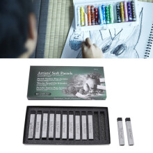 12 Pieces Square Soft Pastel Art Set, 3.5cm Pigment Drawing Kit