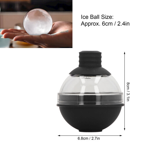 4Pcs Silicone Sphere Ice Molds, 6cm Diameter for Cocktails 1