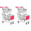 2Pièces Mini Caddie En Fer Rose, Rangement Et Petits Objets 4