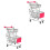2Pièces Mini Caddie En Fer Rose, Rangement Et Petits Objets 5