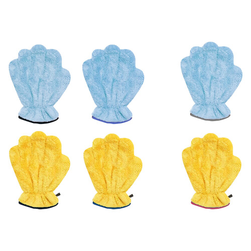 Multiple Functional Grooming Gloves Absorbent And-Blue 2pcs 1