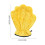 Fleece Pet Grooming Gloves Multifunctional Bath-Yellow 2pcs 4