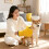 Fleece Pet Grooming Gloves Multifunctional Bath-Yellow 2pcs 7