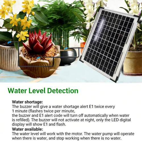 Automated Irrigation Device For Garden With Solar Panel And 2
