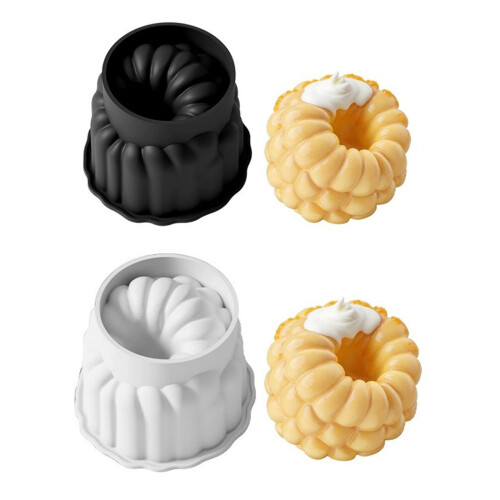 Moules en Silicone en forme de framboise, pour gâteaux-Noir 2