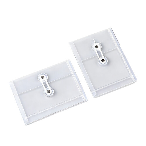 10Pcs Clear Waterproof Plastic File Envelope-Vertical Model 1