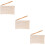 3Pièces -Monnaie Main Beige Sac Zippé -Monnaie 9
