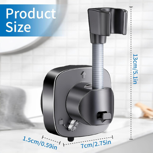 Durable Suction Cup Mount Shower Head Holder for Shower Head 2