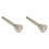 2Pièces Embouchures Trompette Cuivre Argent Pour King 2