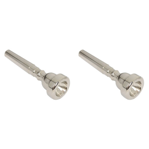 2Pièces Embouchures Trompette Cuivre Argent Pour King 1