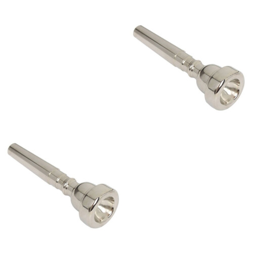 2Pièces Embouchures Trompette Cuivre Argent Pour King 2