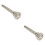 2Pièces Embouchures Trompette Cuivre Argent Pour King 6
