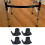 4 Stück Walker Gliders Ski Gummifüße Senioren-Schwarz 3