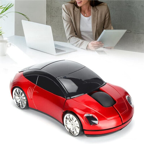 2X Mouse Wireless per Auto Mouse Wireless per Auto Mouse Ottico Ergonomico Senza Fili con Ricevitore USB Mouse per PC Ufficio 2
