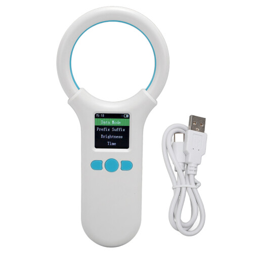 USB Animal Microchip Reader 1.44" TFT LCD 134.2KHz Slot 1