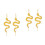 4Pièces Boucles D'oreilles Serpent Dorées Femme Punk Clip Crochet 4