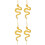 4Pièces Boucles D'oreilles Serpent Dorées Femme Punk Clip Crochet 5
