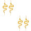 4Pièces Boucles D'oreilles Serpent Dorées Femme Punk Clip Crochet 6