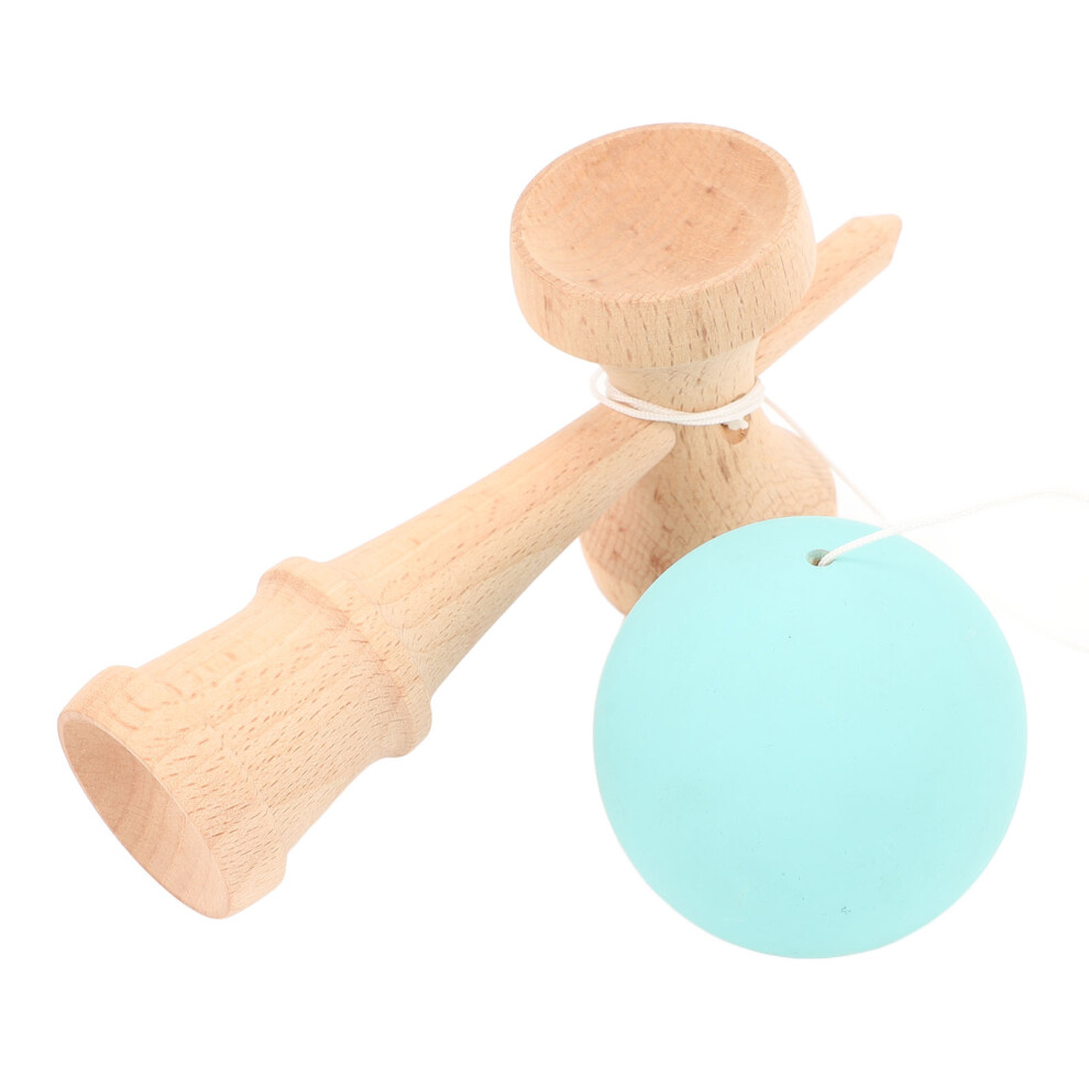 Green Wooden Kendama Toy For All Ages, Improves Hand-Eye Coordination